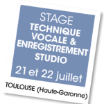 Stage de Technique Vocale et Enregistrement en Studio à Toulouse - été 2018