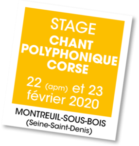 Stage de Chant polyphonique de Corse - A vous de jouer